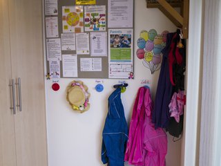 Coat Hooks and Noticeboard